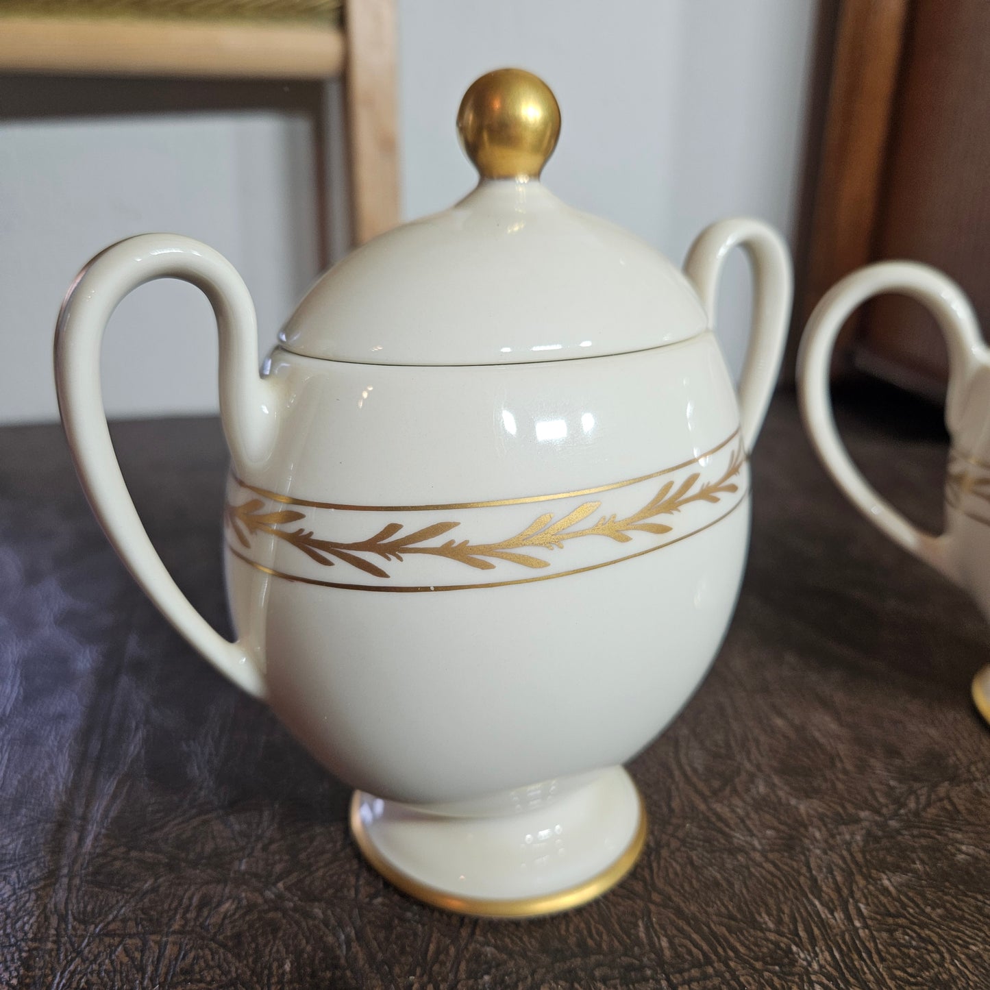 52-Piece Franciscan Beverly China Set with Gold Laurel Trim