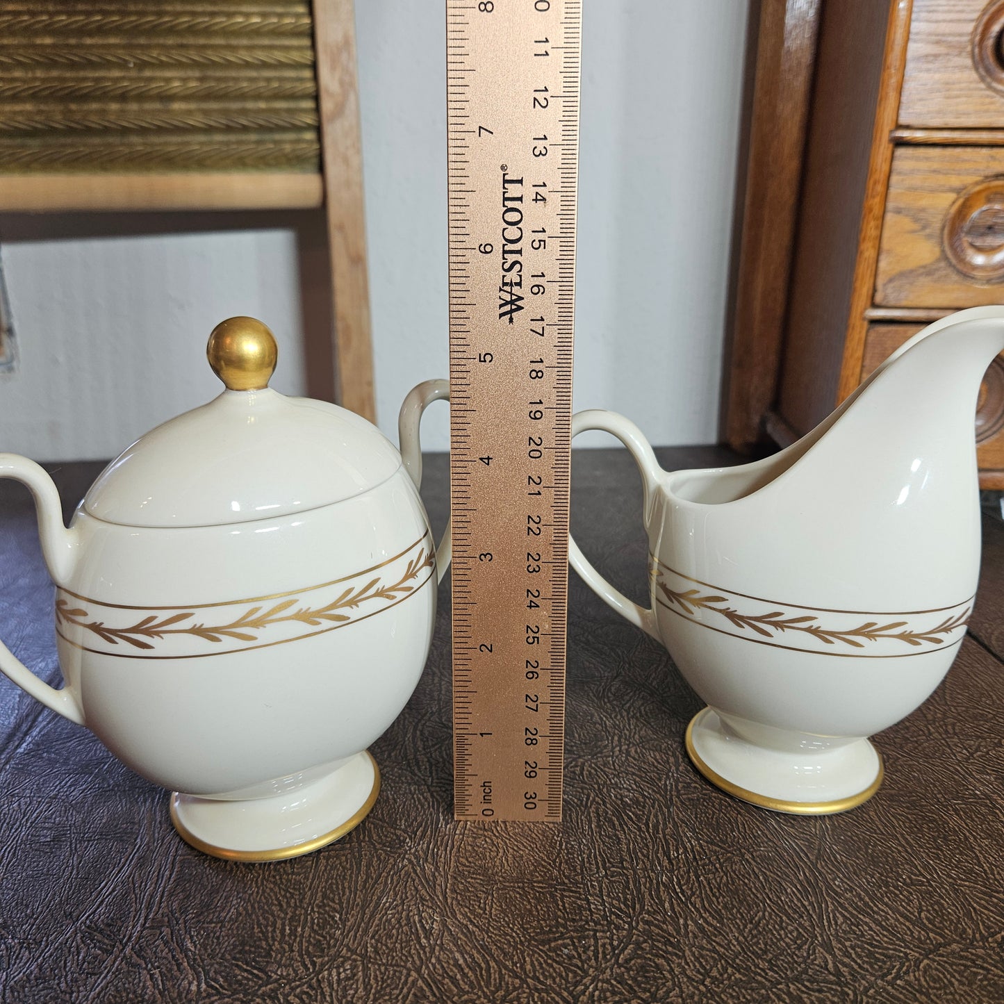 52-Piece Franciscan Beverly China Set with Gold Laurel Trim