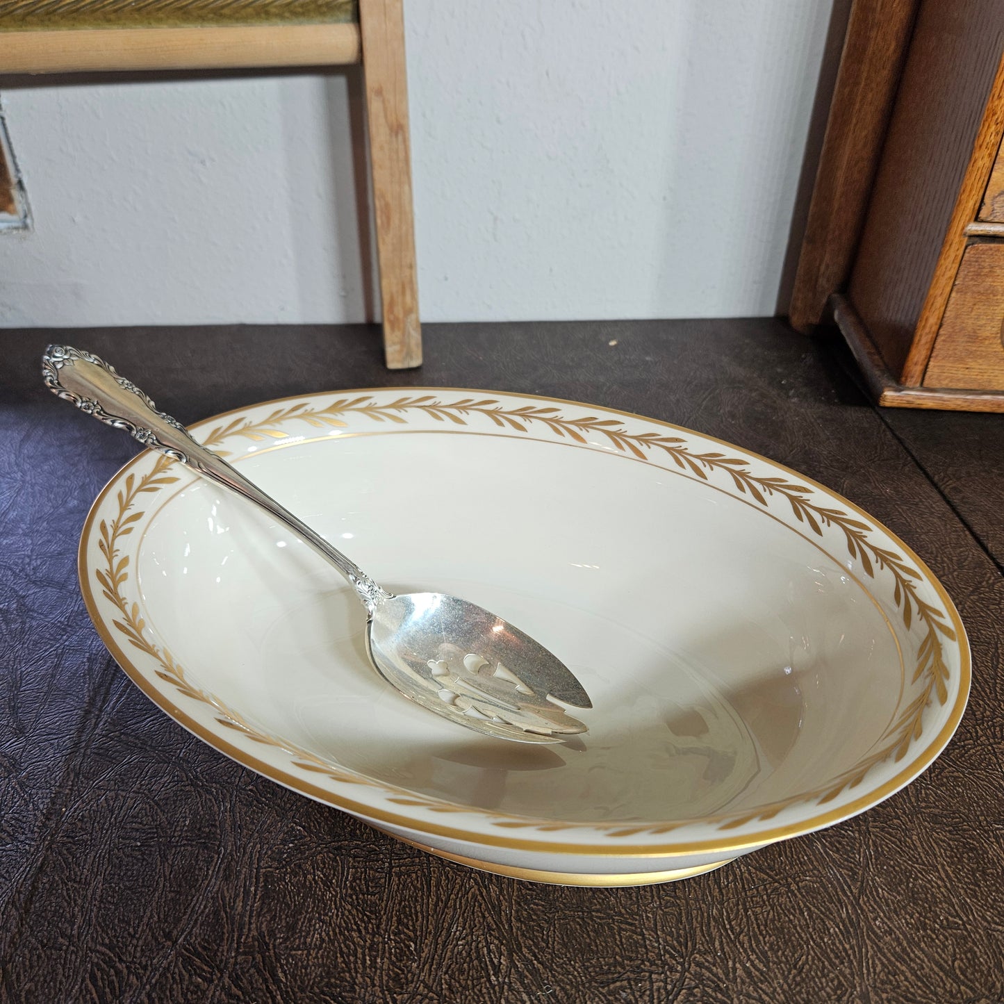 52-Piece Franciscan Beverly China Set with Gold Laurel Trim