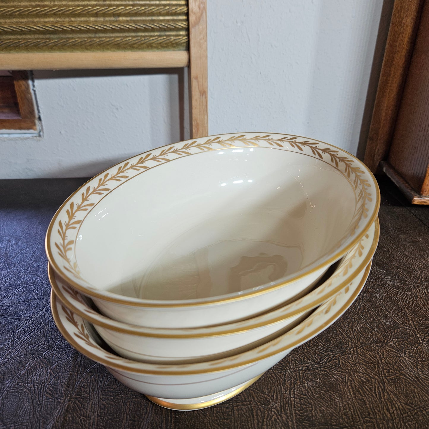 52-Piece Franciscan Beverly China Set with Gold Laurel Trim