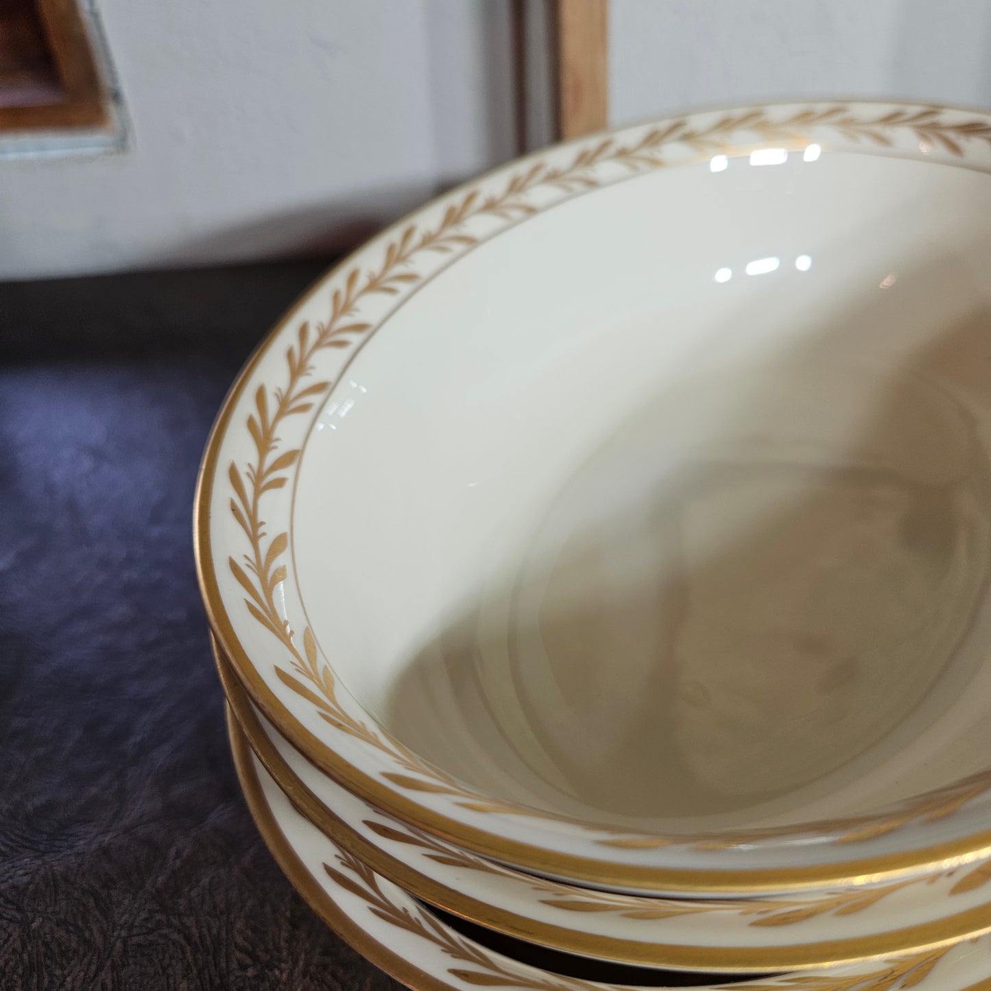 52-Piece Franciscan Beverly China Set with Gold Laurel Trim