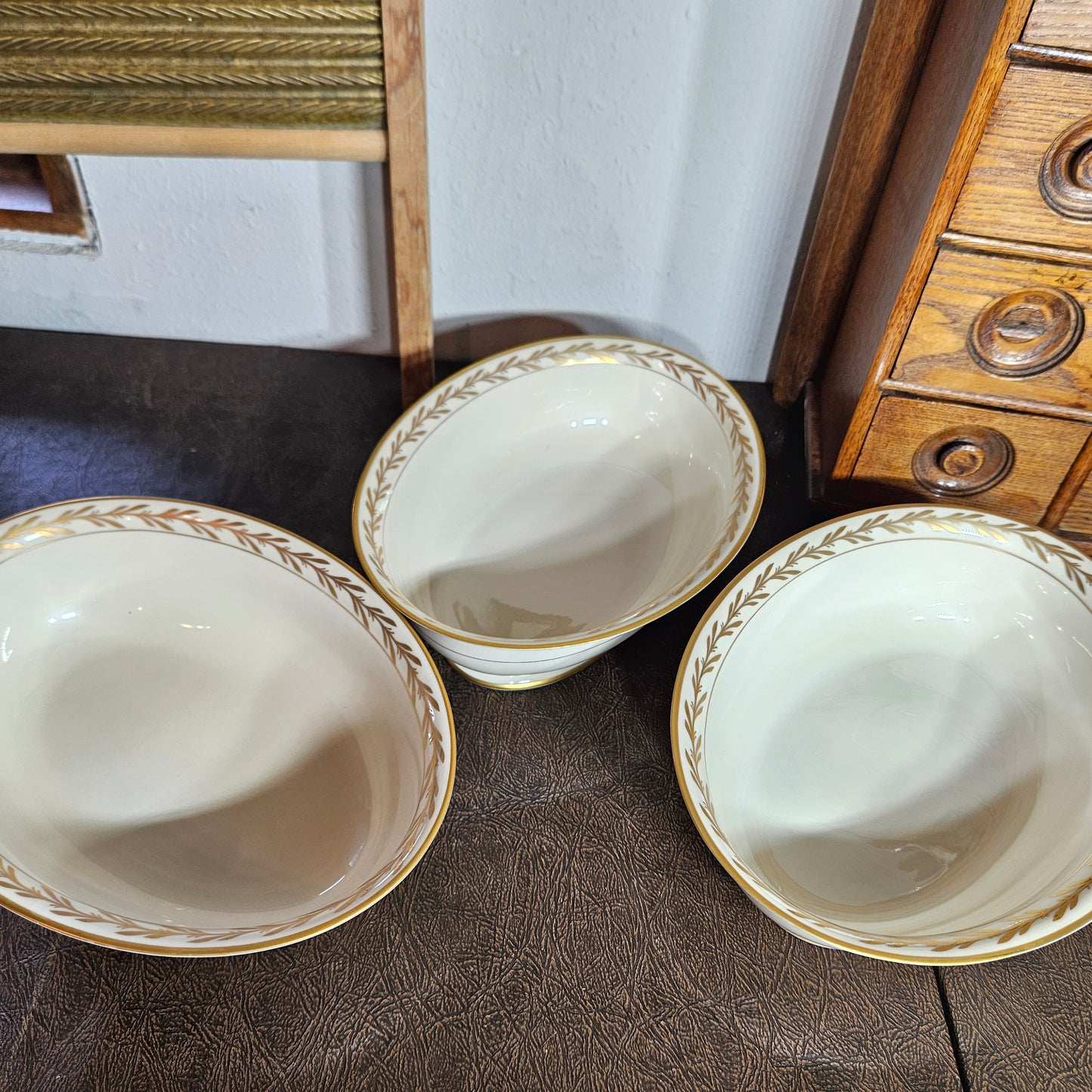 52-Piece Franciscan Beverly China Set with Gold Laurel Trim