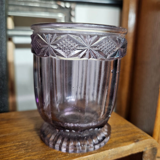 Vintage Amethyst Glass Toothpick Holder