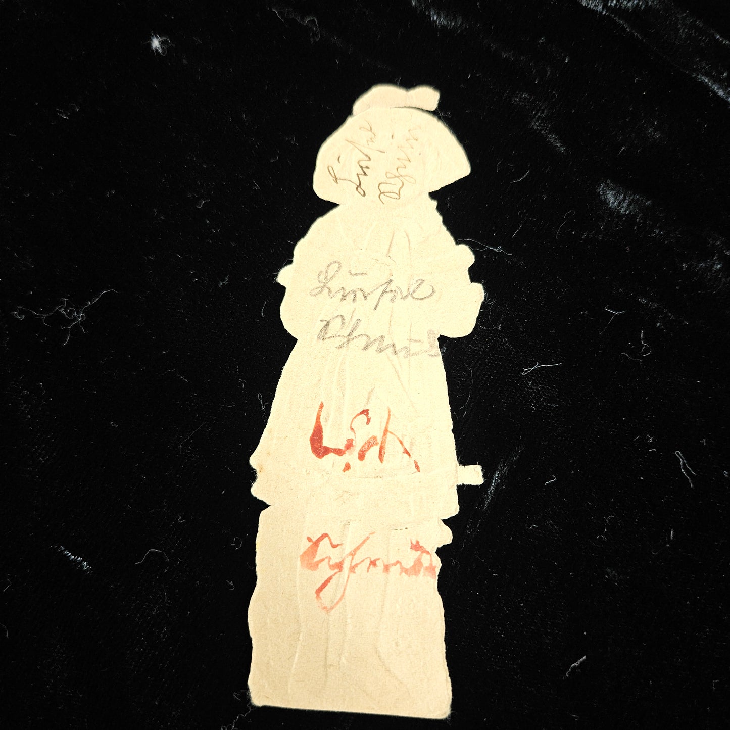 Victorian Girl Holding Doll Die Cut Scrap