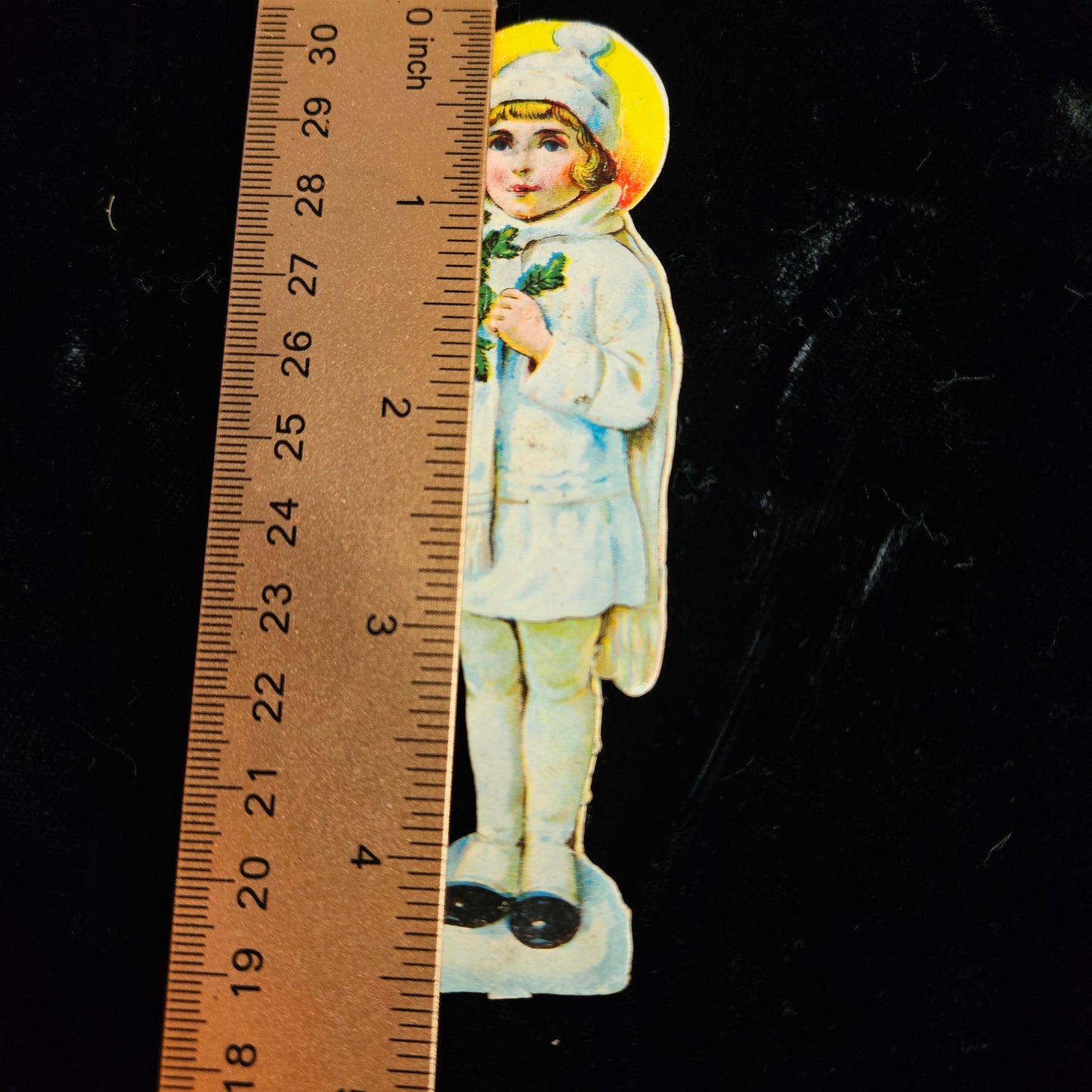 Victorian Winter Child Die Cut Scrap