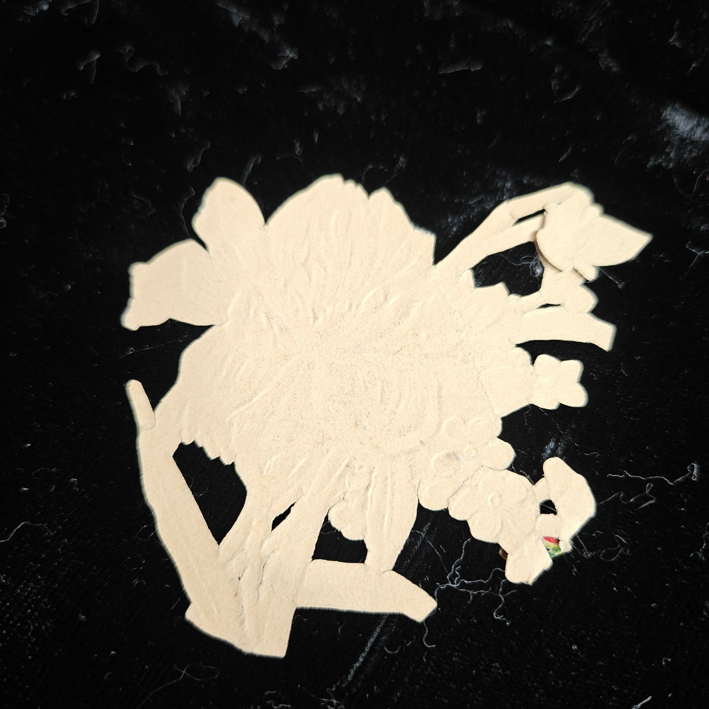 Victorian Floral Die Cut Scrap Pink Blossom
