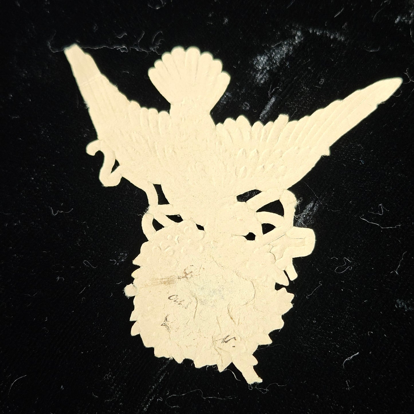 Victorian Dove Wreath Die Cut Scrap