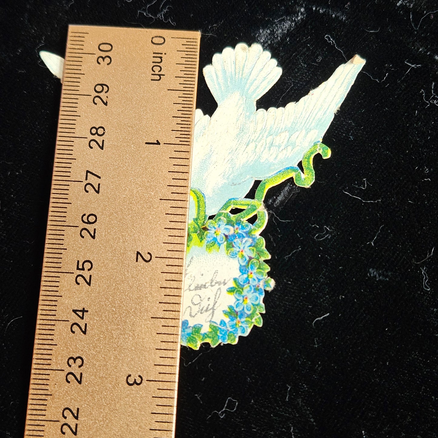 Victorian Dove Wreath Die Cut Scrap