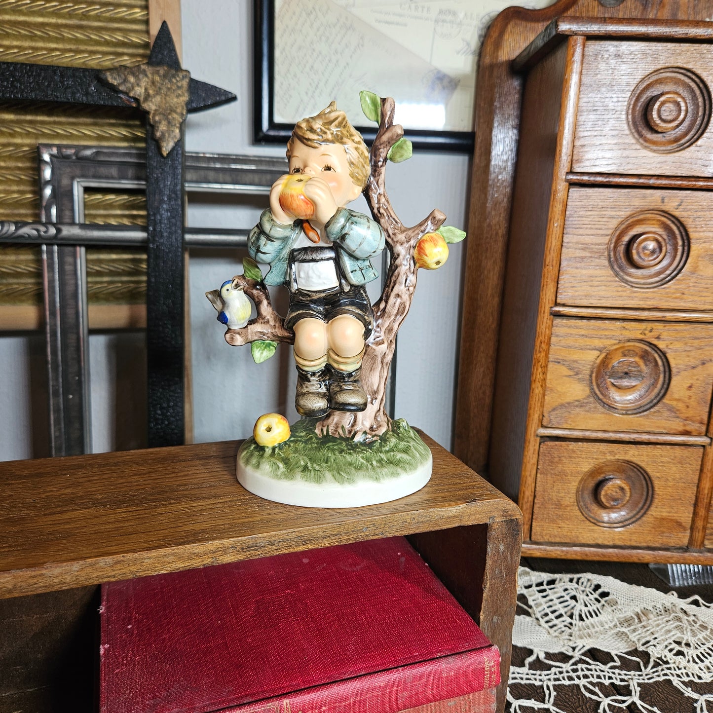 Large Hummel An Apple a Day Hum 403 Boxed Figurine