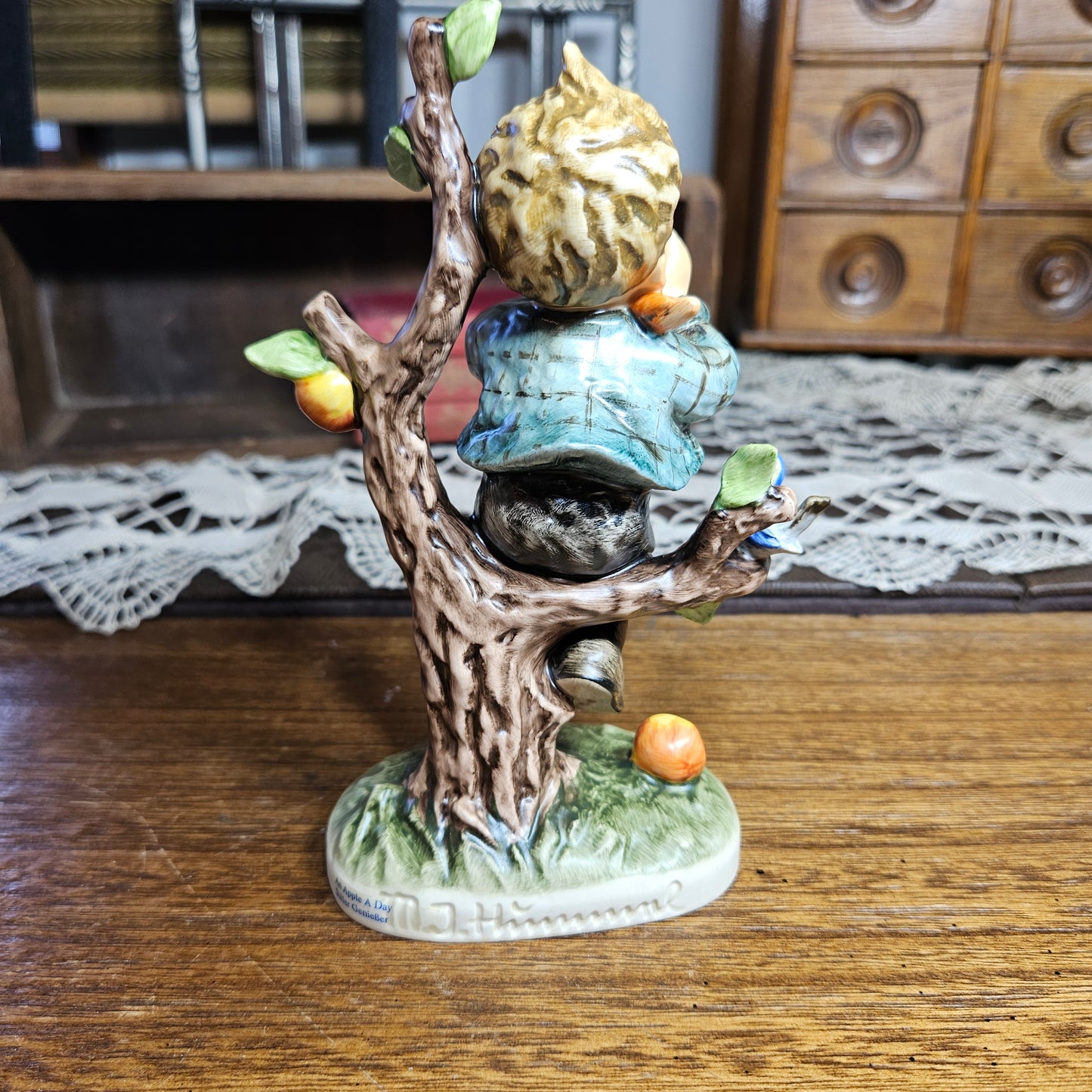 Large Hummel An Apple a Day Hum 403 Boxed Figurine