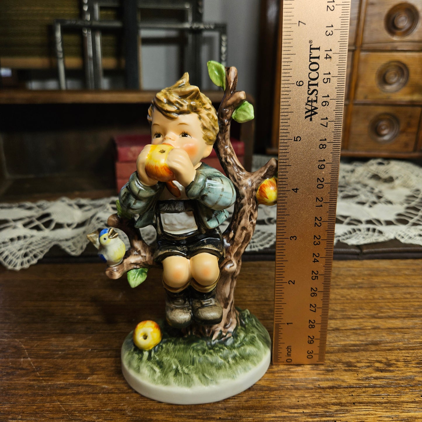 Large Hummel An Apple a Day Hum 403 Boxed Figurine