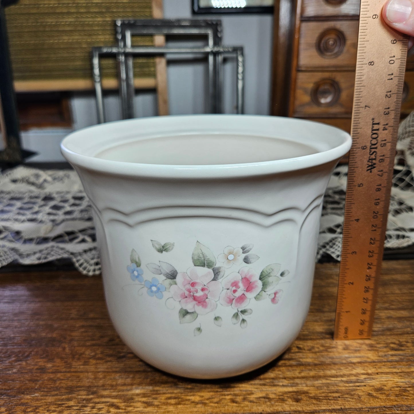 Vintage Pfaltzgraff Floral Ceramic Planter