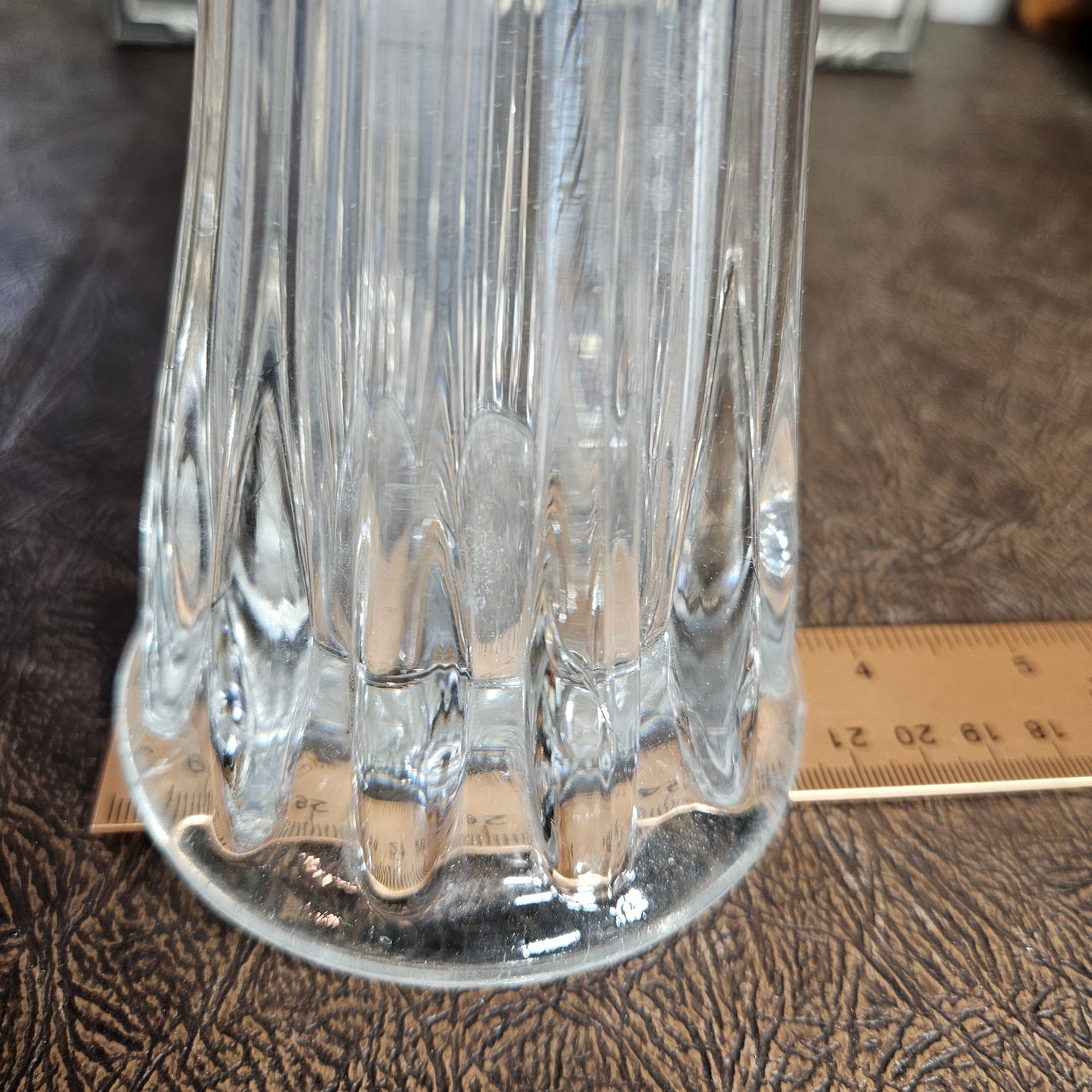 16 Inch Clear Glass Trumpet Vase