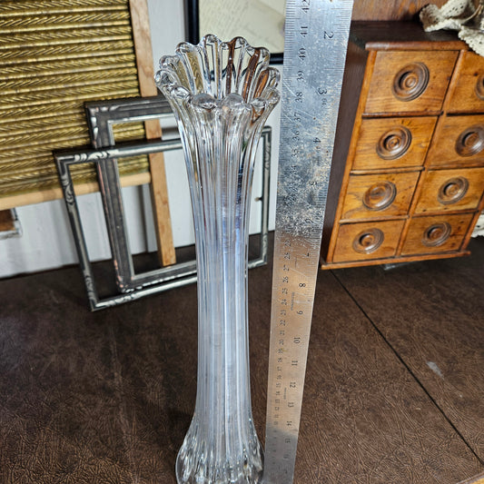 16 Inch Clear Glass Trumpet Vase