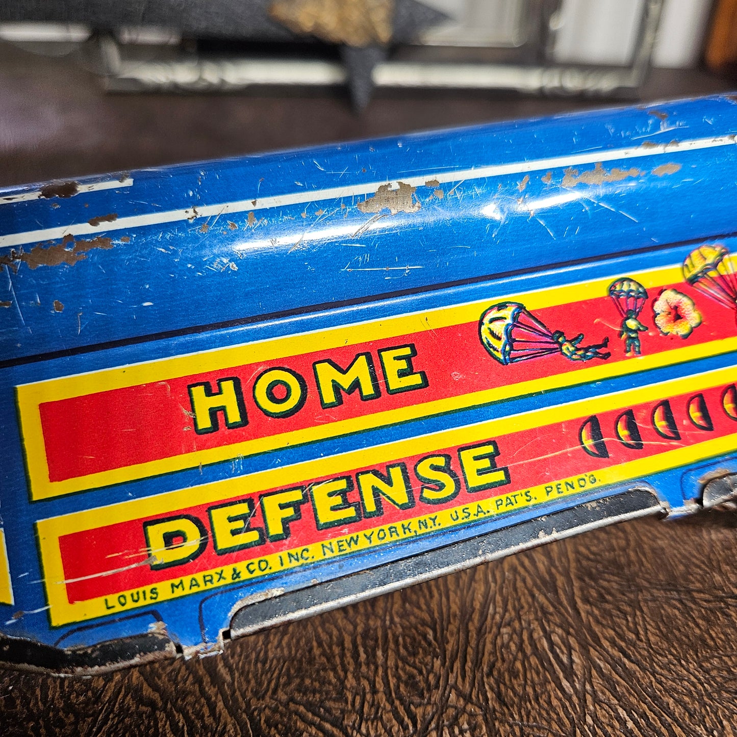 Vintage Louis Marx Home Defense Tin Toy Rifle