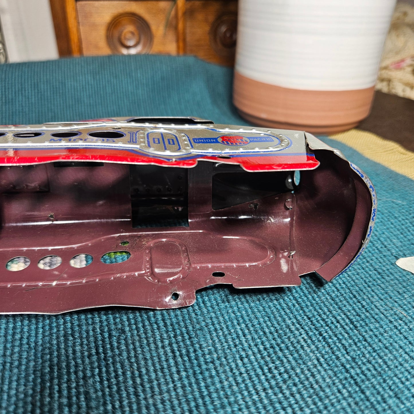Vintage Union Pacific Tin Streamliner Train Set