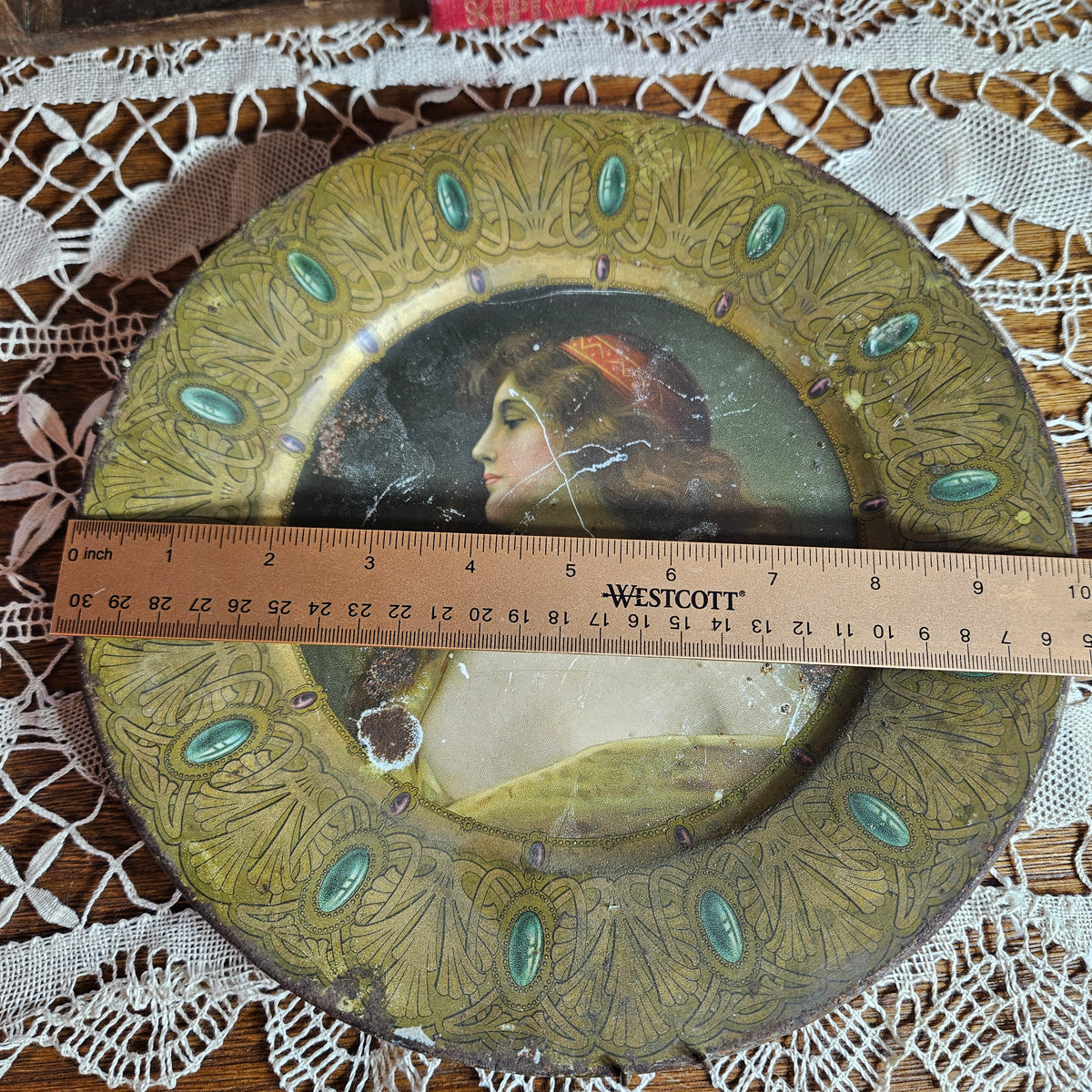 Antique Chicago Advertising Portrait Tin Tray | Kuntz-Remmler Co.