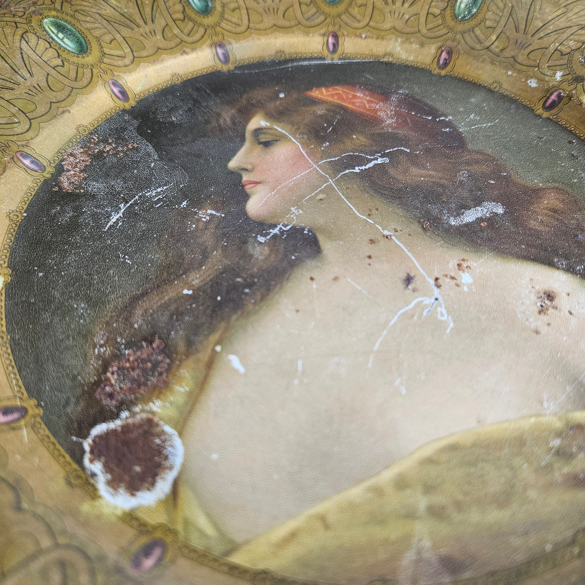Antique Chicago Advertising Portrait Tin Tray | Kuntz-Remmler Co.