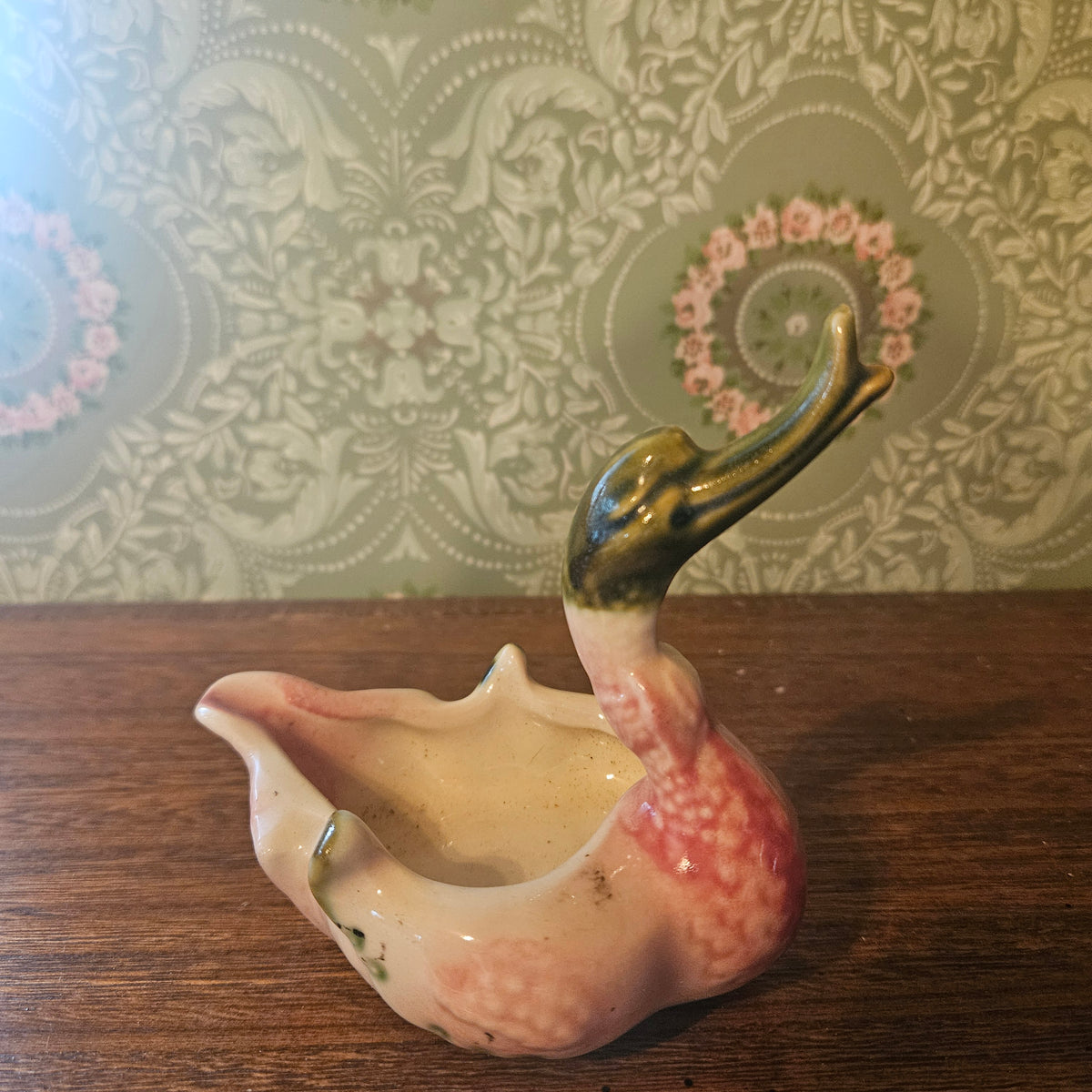 Hull Pottery Swan Planter Trinket Dish