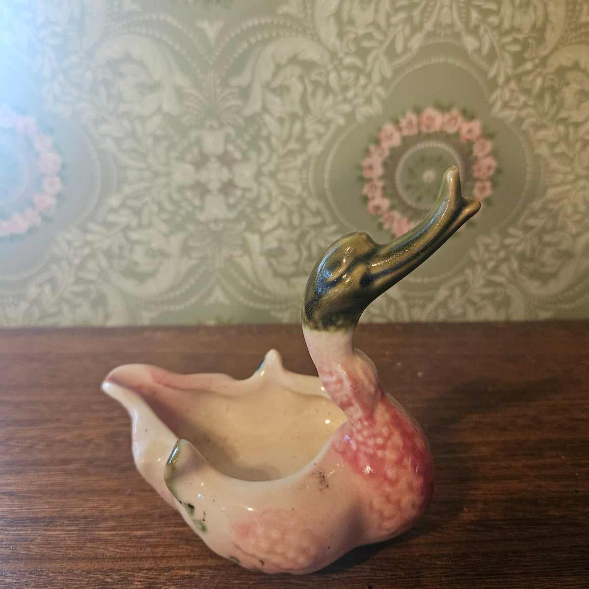 Hull Pottery Swan Planter Trinket Dish