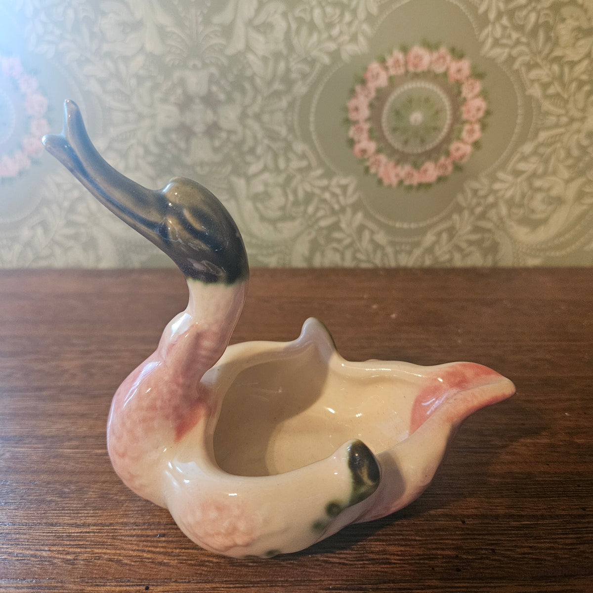 Hull Pottery Swan Planter Trinket Dish