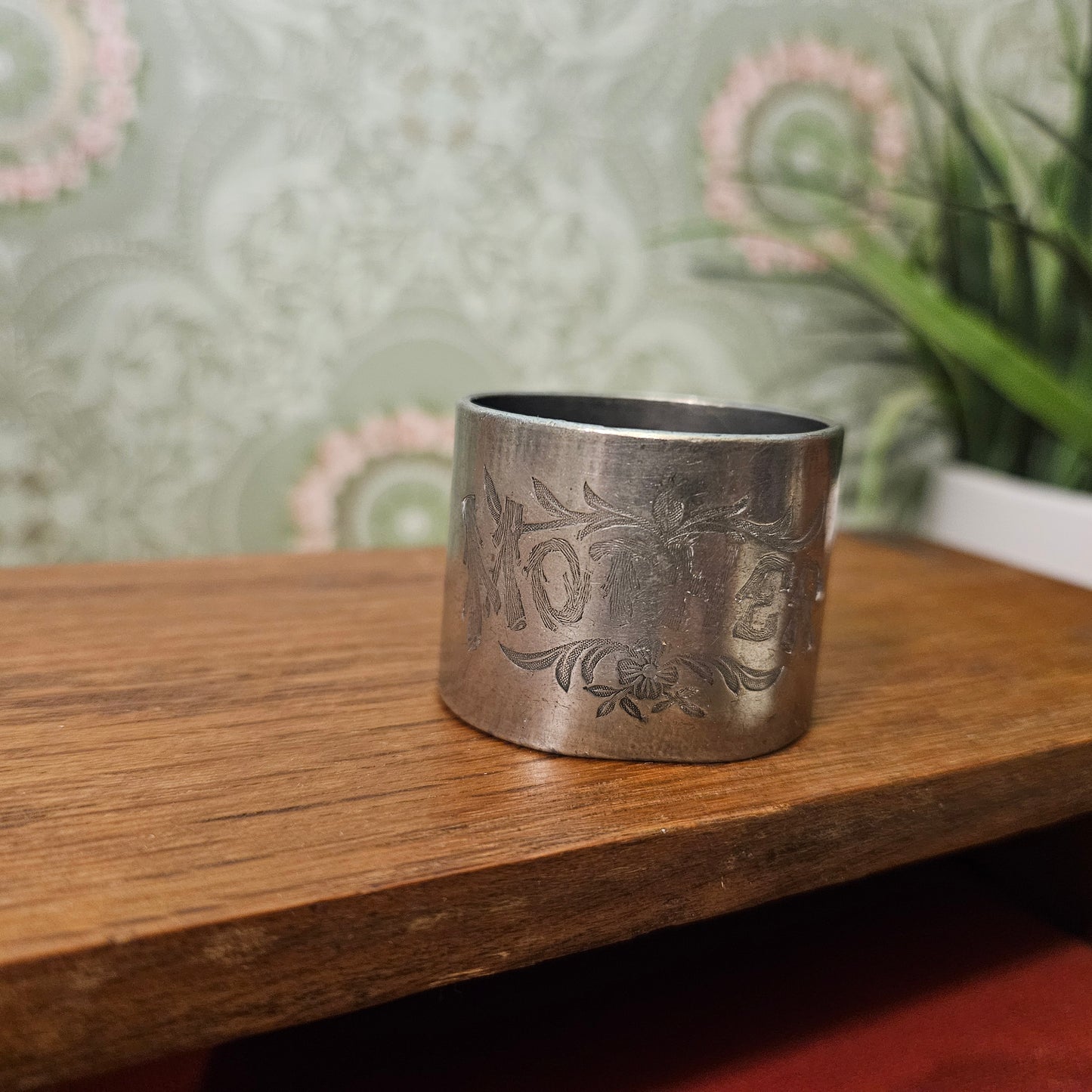 “Mother” Engraved Silver-Tone Napkin Ring