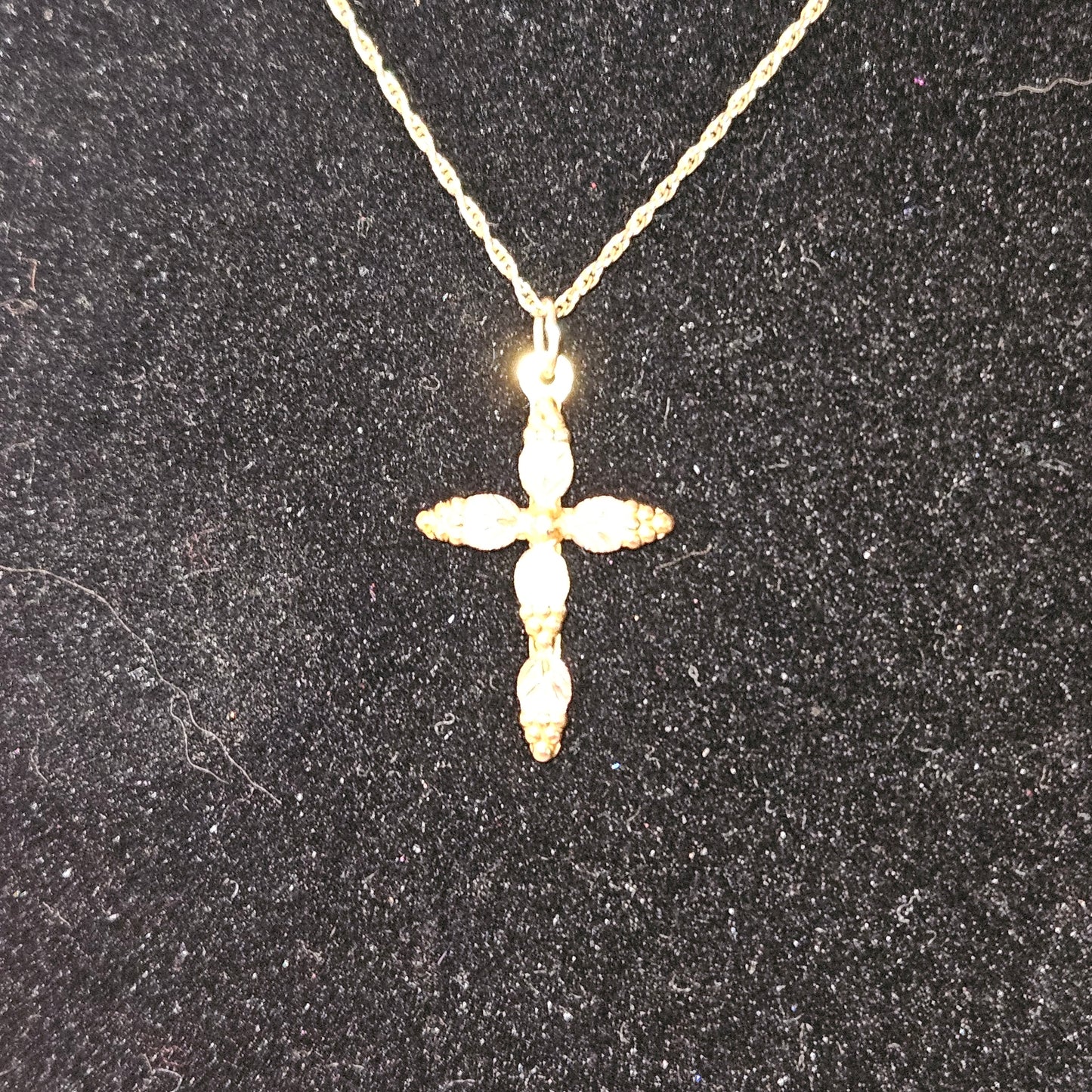 JCO Black Hills Gold 10K Cross on 14K Chain