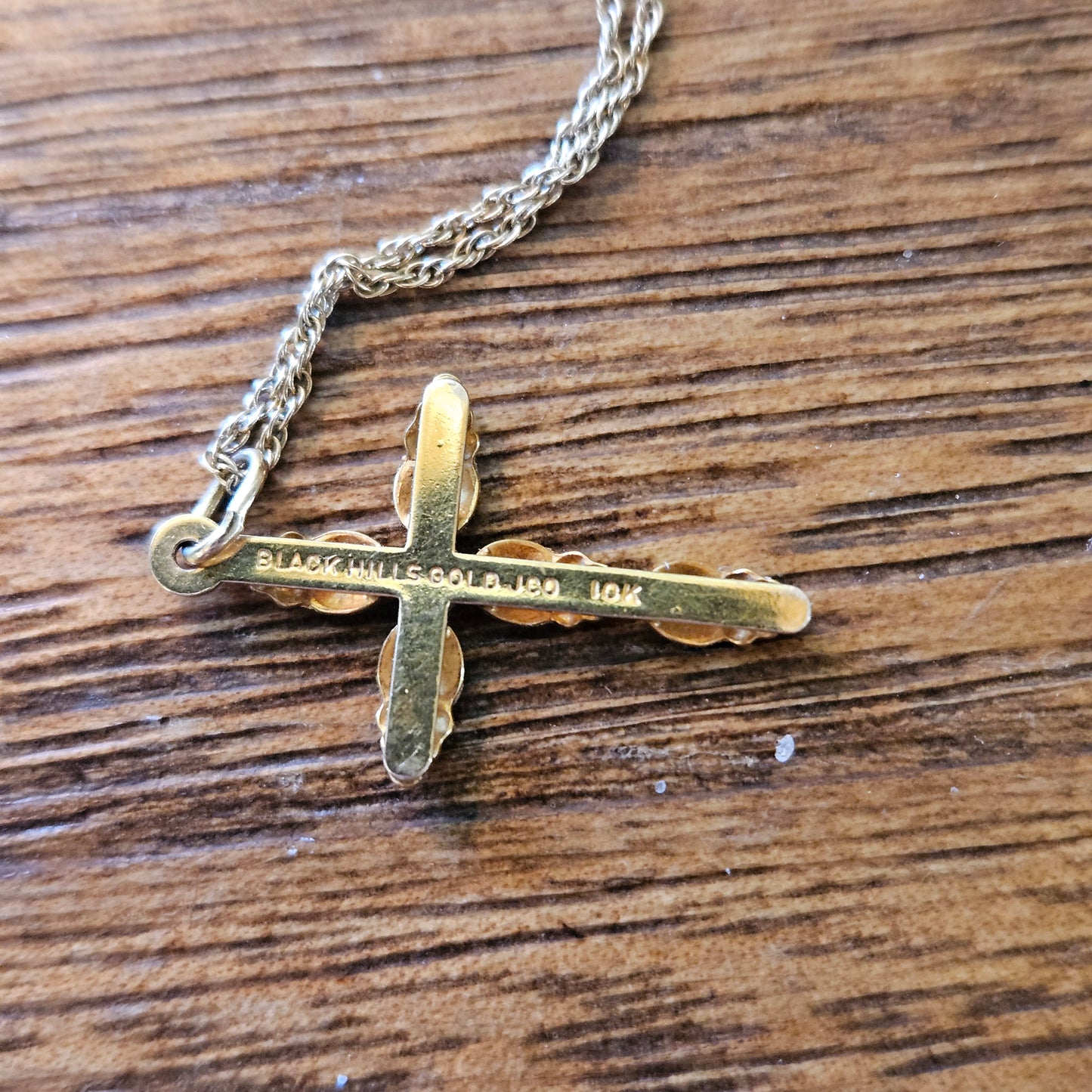 JCO Black Hills Gold 10K Cross on 14K Chain