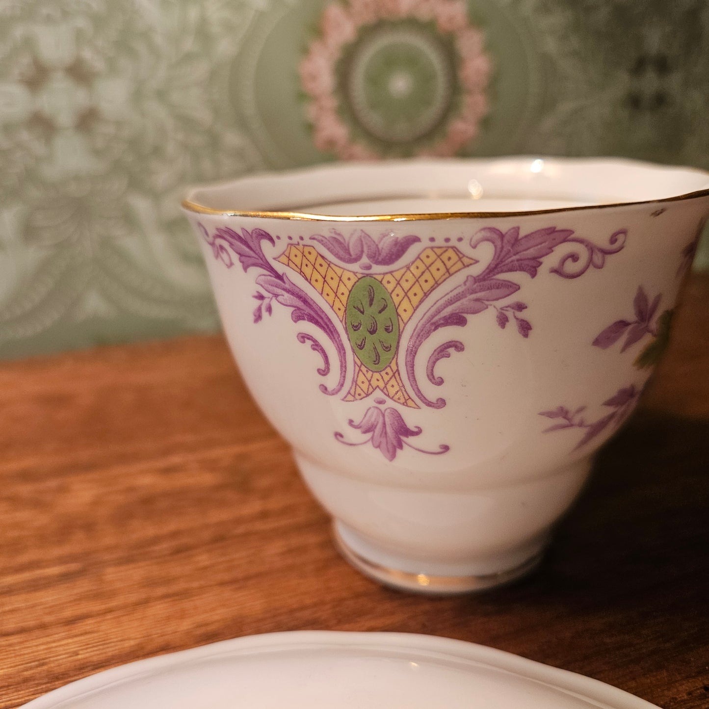 Colclough 5747 Floral Bone China Teacup and Saucer
