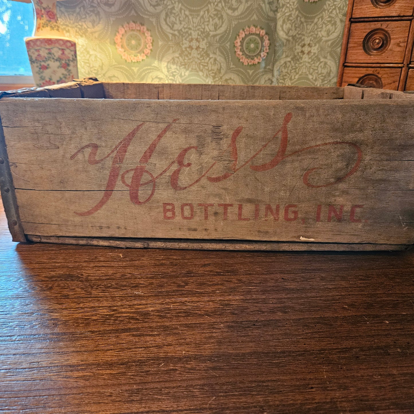 Hess Bottling Polson Montana Wooden Soda Crate