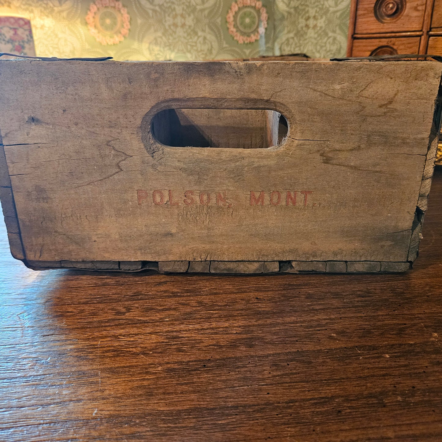 Hess Bottling Polson Montana Wooden Soda Crate
