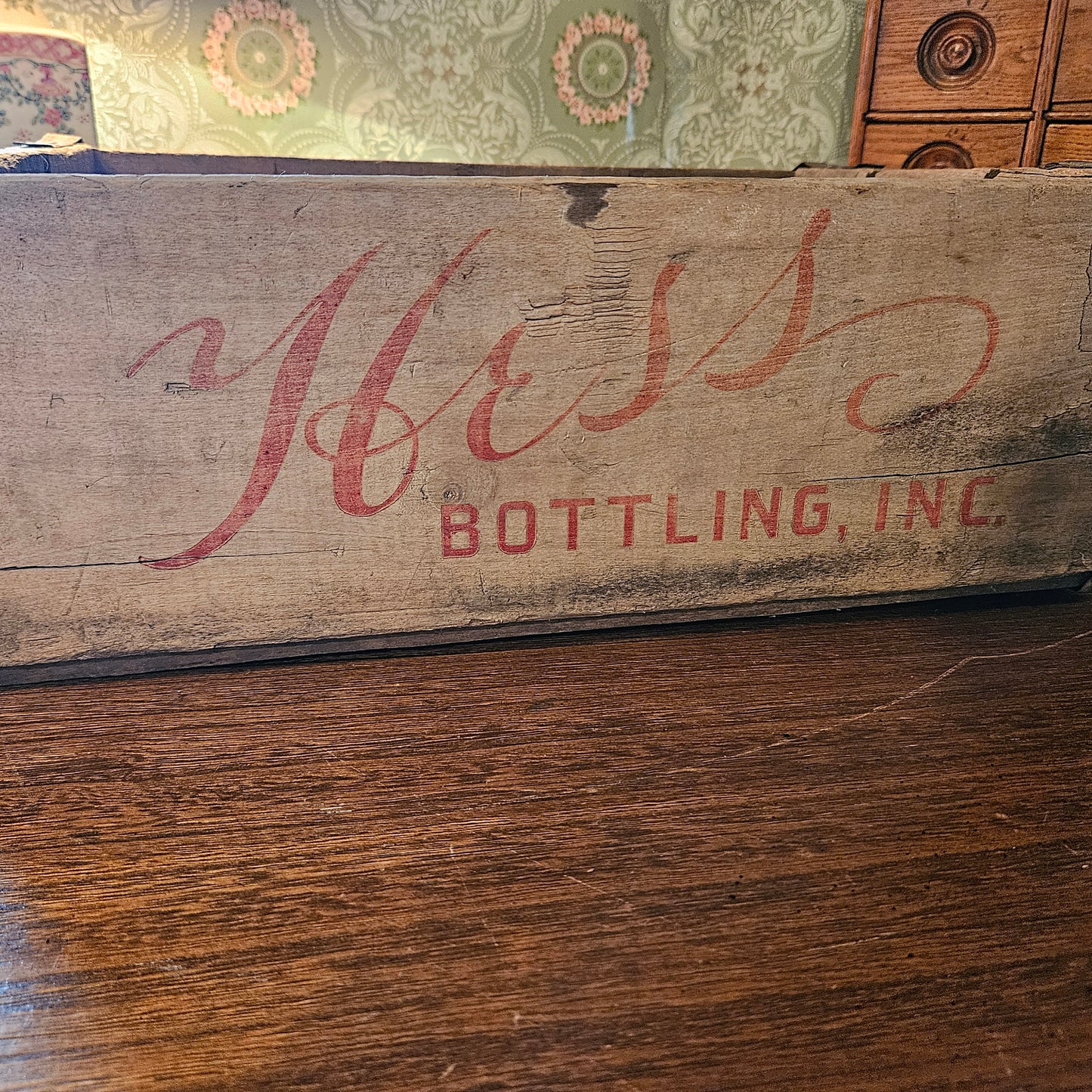 Hess Bottling Polson Montana Wooden Soda Crate