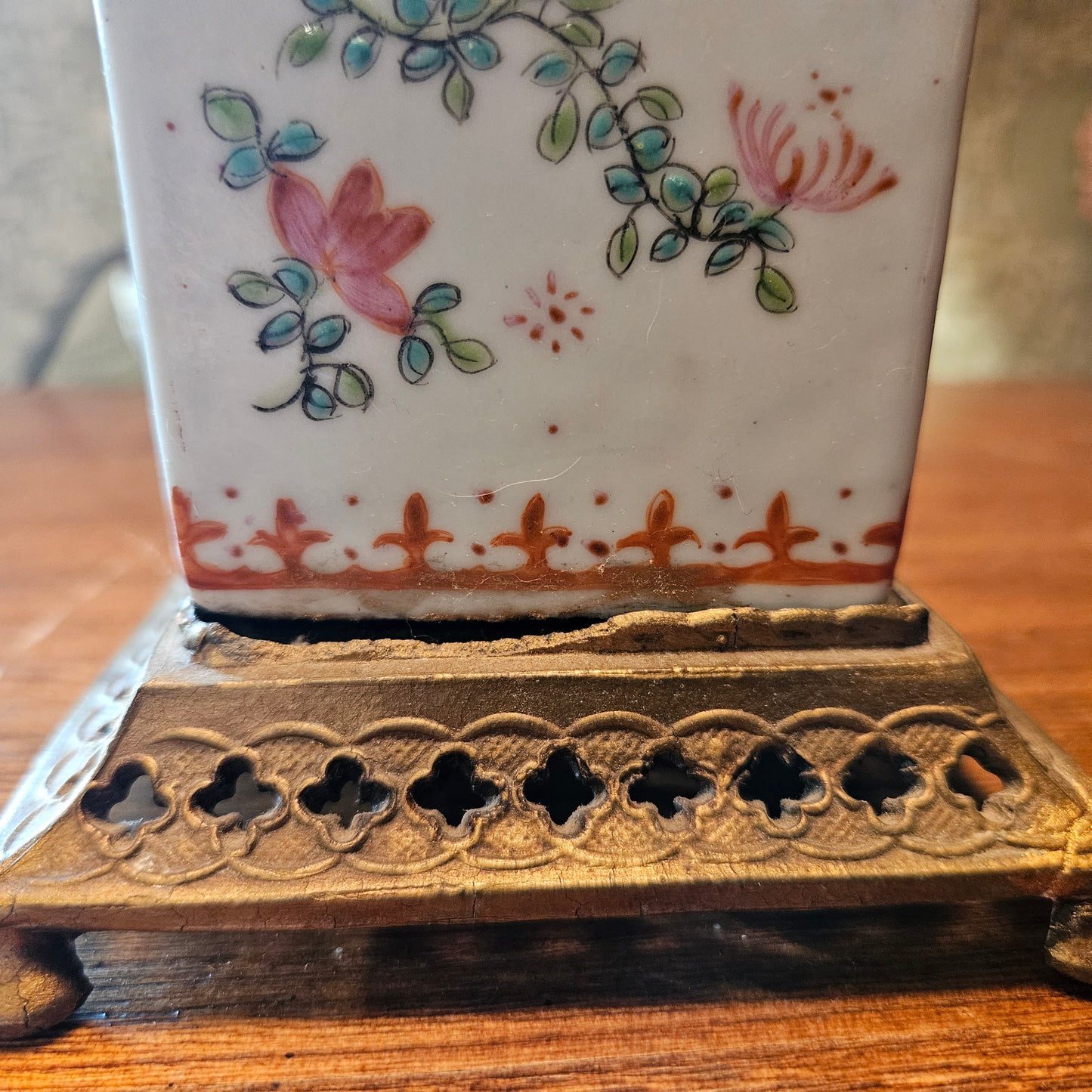 Floral Porcelain Table Lamp with Shade