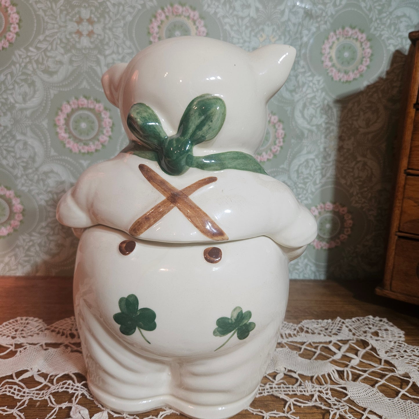 Vintage Irish Pig Cookie Jars Pair