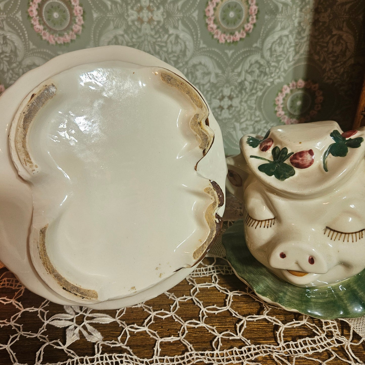 Vintage Irish Pig Cookie Jars Pair