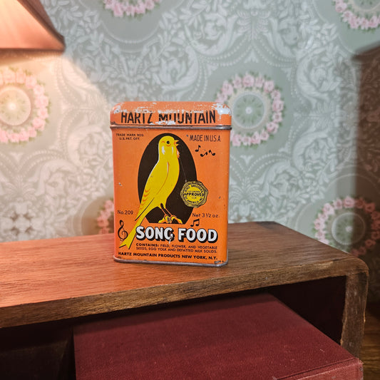 Vintage Hartz Mountain Song Food Canary Tin No. 209