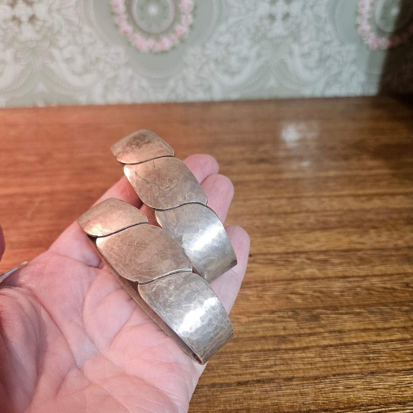 Randahl Hand Wrought Sterling Napkin Rings Pair No. 82