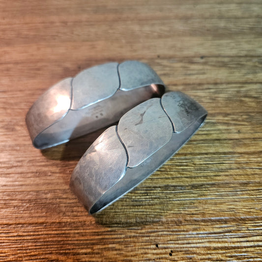 Randahl Hand Wrought Sterling Napkin Rings Pair No. 82