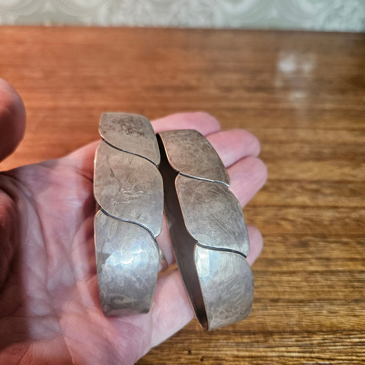 Randahl Hand Wrought Sterling Napkin Rings Pair No. 82