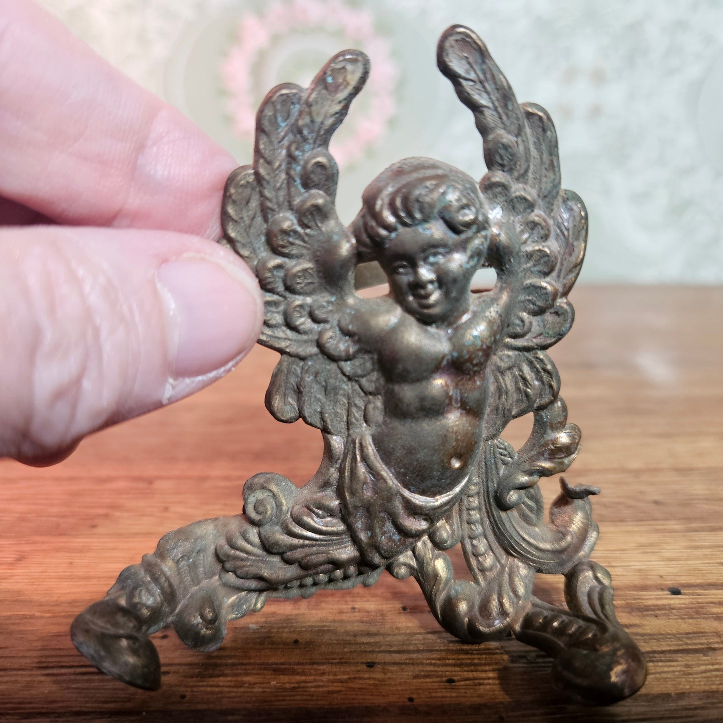 Antique Cherub Double Figural Napkin Ring