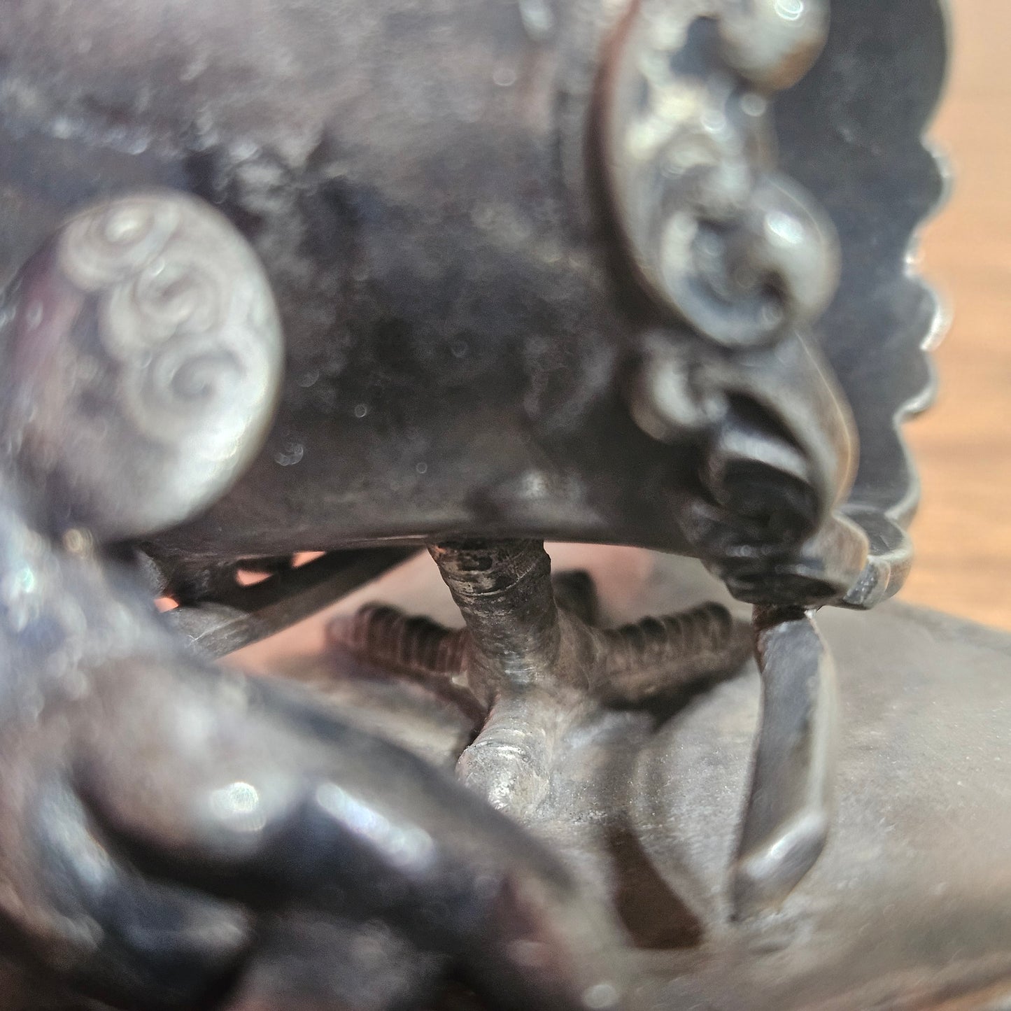 Antique Best Wishes Cherub Figural Napkin Ring