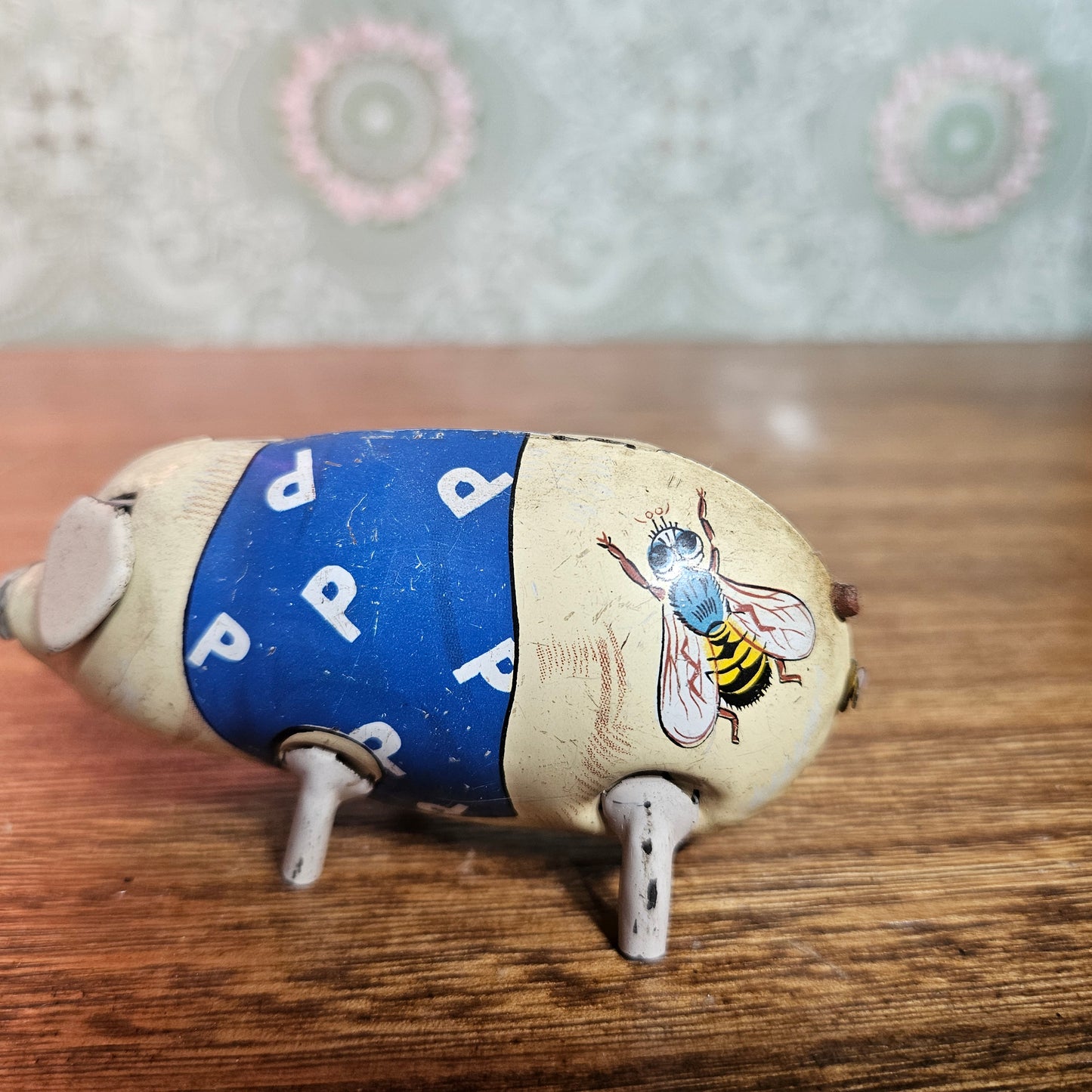Vintage Haji Japan Tin Wind-Up Pig Toy - Not Working