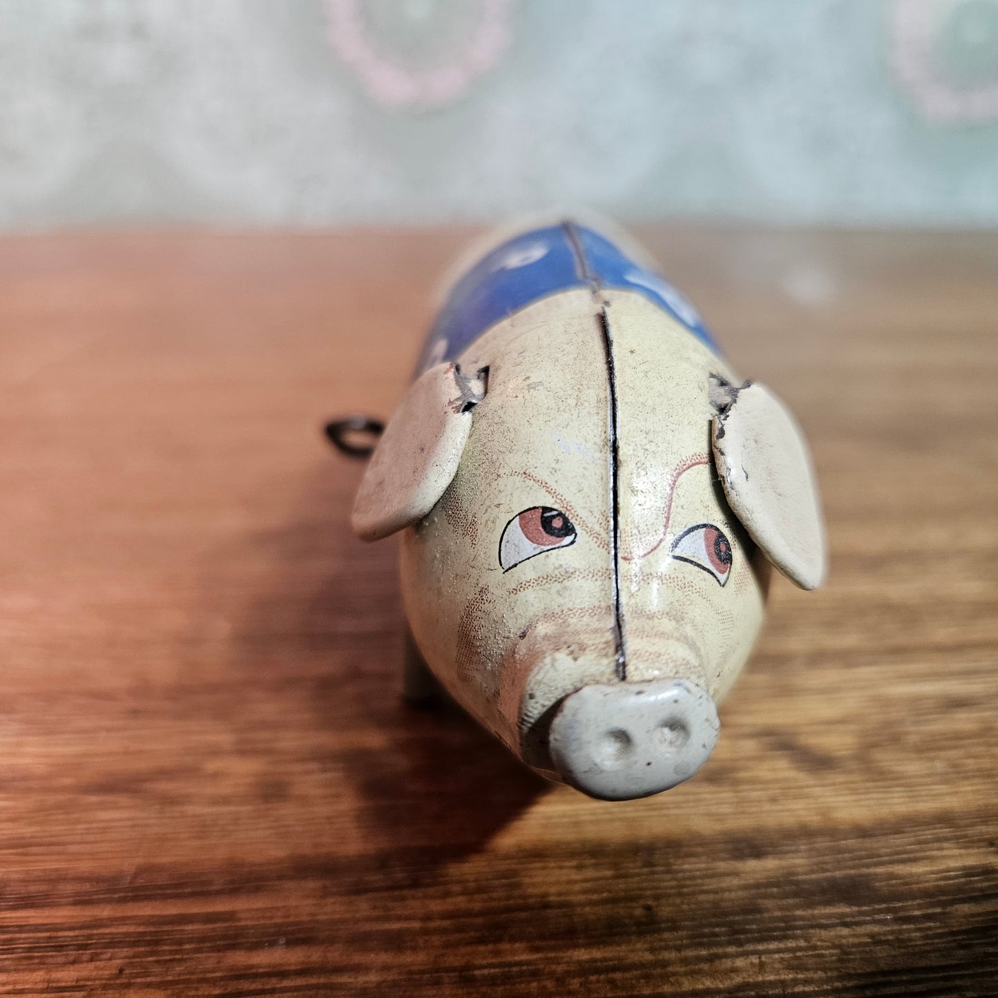 Vintage Haji Japan Tin Wind-Up Pig Toy - Not Working