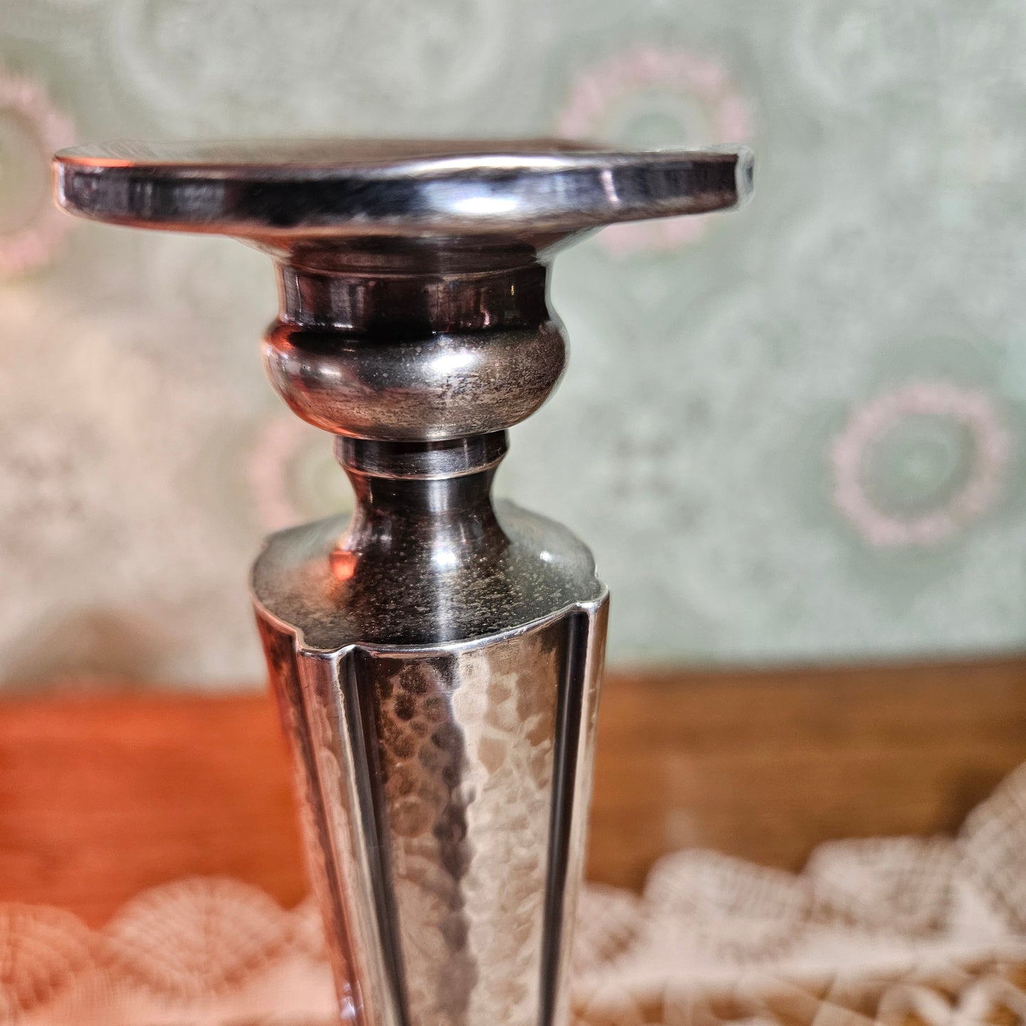 Pair of Vintage Sterling Silver Reinforced Candlesticks