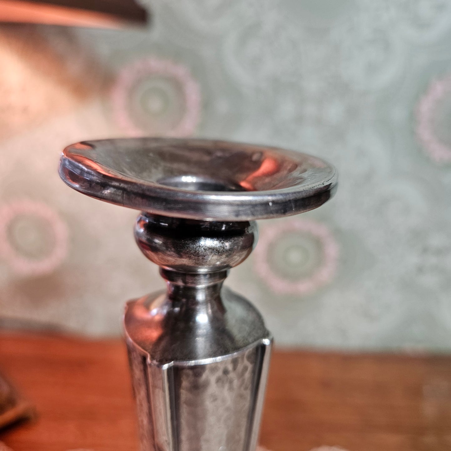 Pair of Vintage Sterling Silver Reinforced Candlesticks