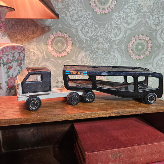 Vintage Tonka Car Carrier Truck and Trailer