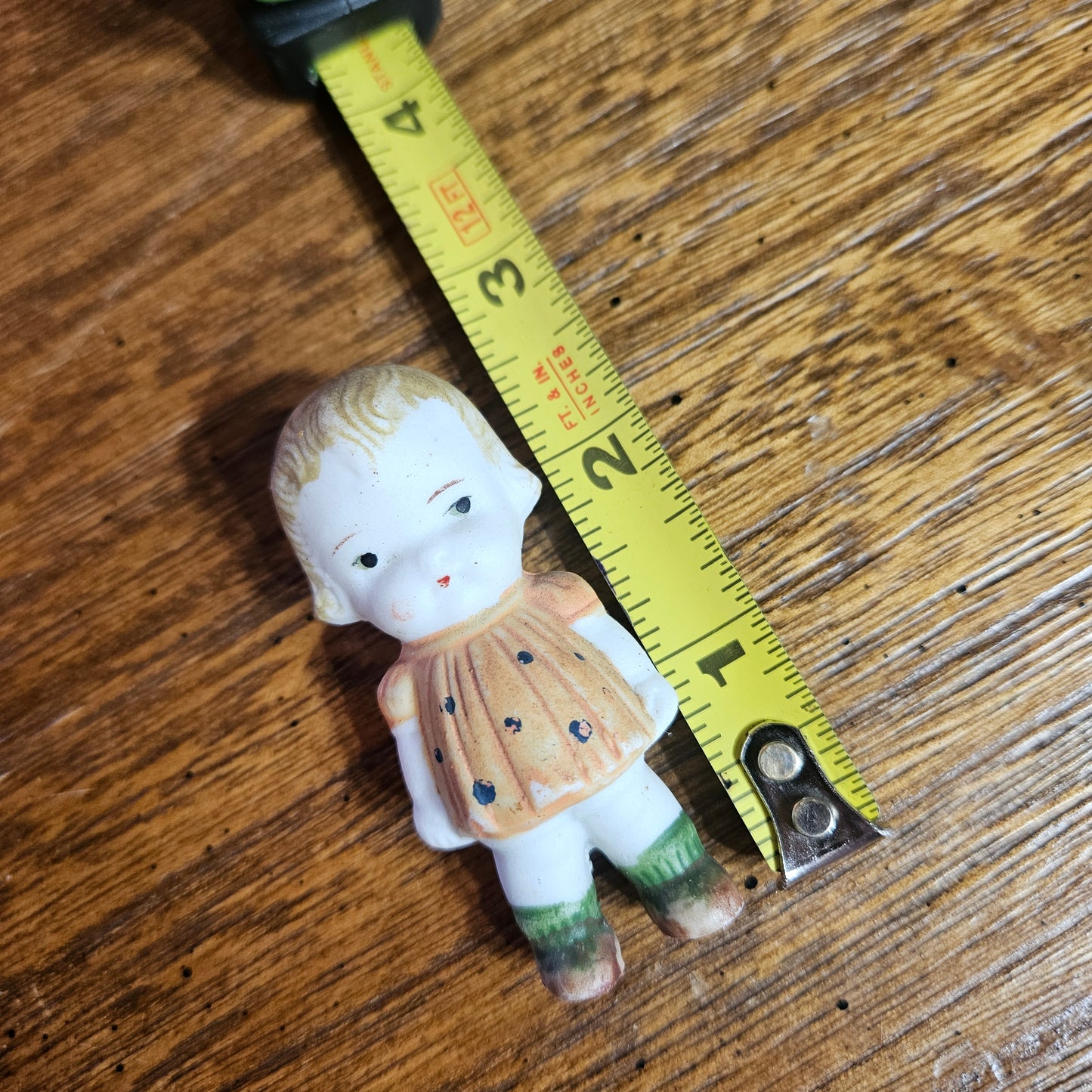 Vintage Painted Bisque Child Dollhouse Figurine