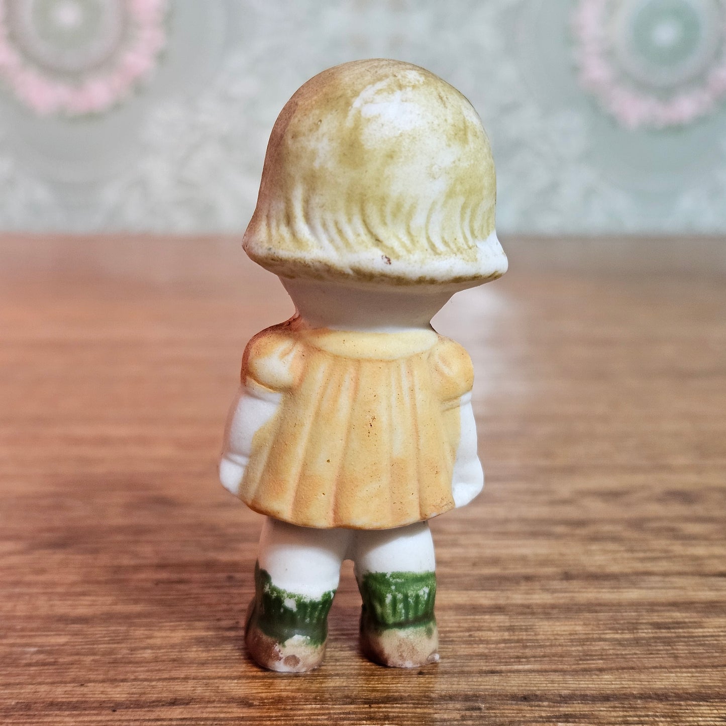 Vintage Painted Bisque Child Dollhouse Figurine