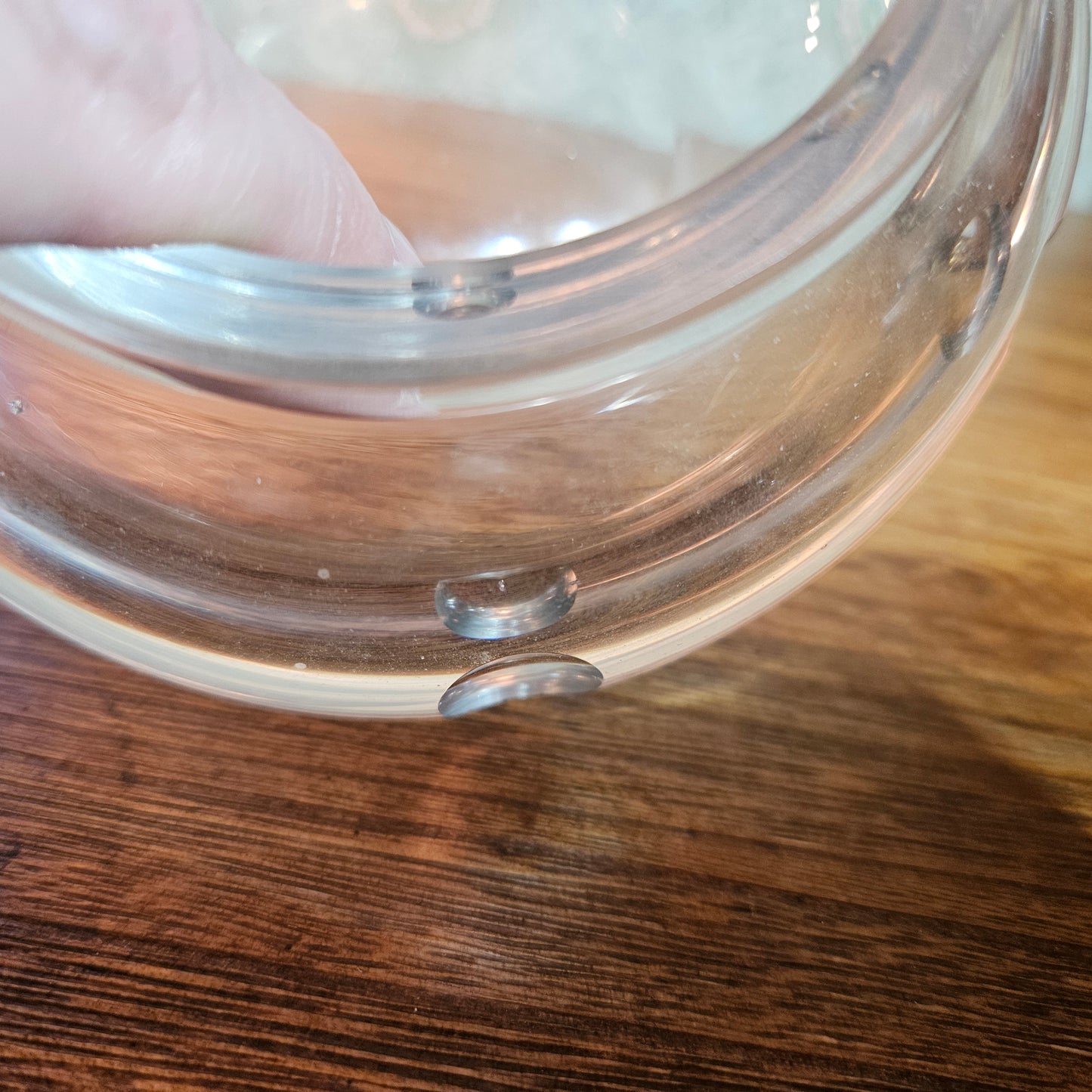 Vintage Clear Glass Covered Candy or Trinket Jar