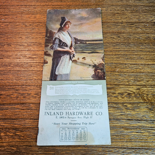 1920 and 1922 Inland Hardware Spokane Calendar Pair